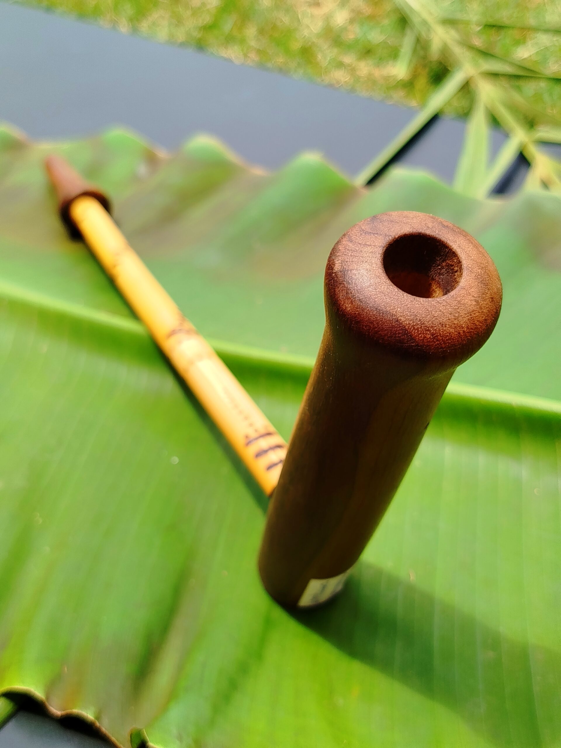 Tepi de Bambu com Imbuia | Aplicador de Rapé - Imagem 2