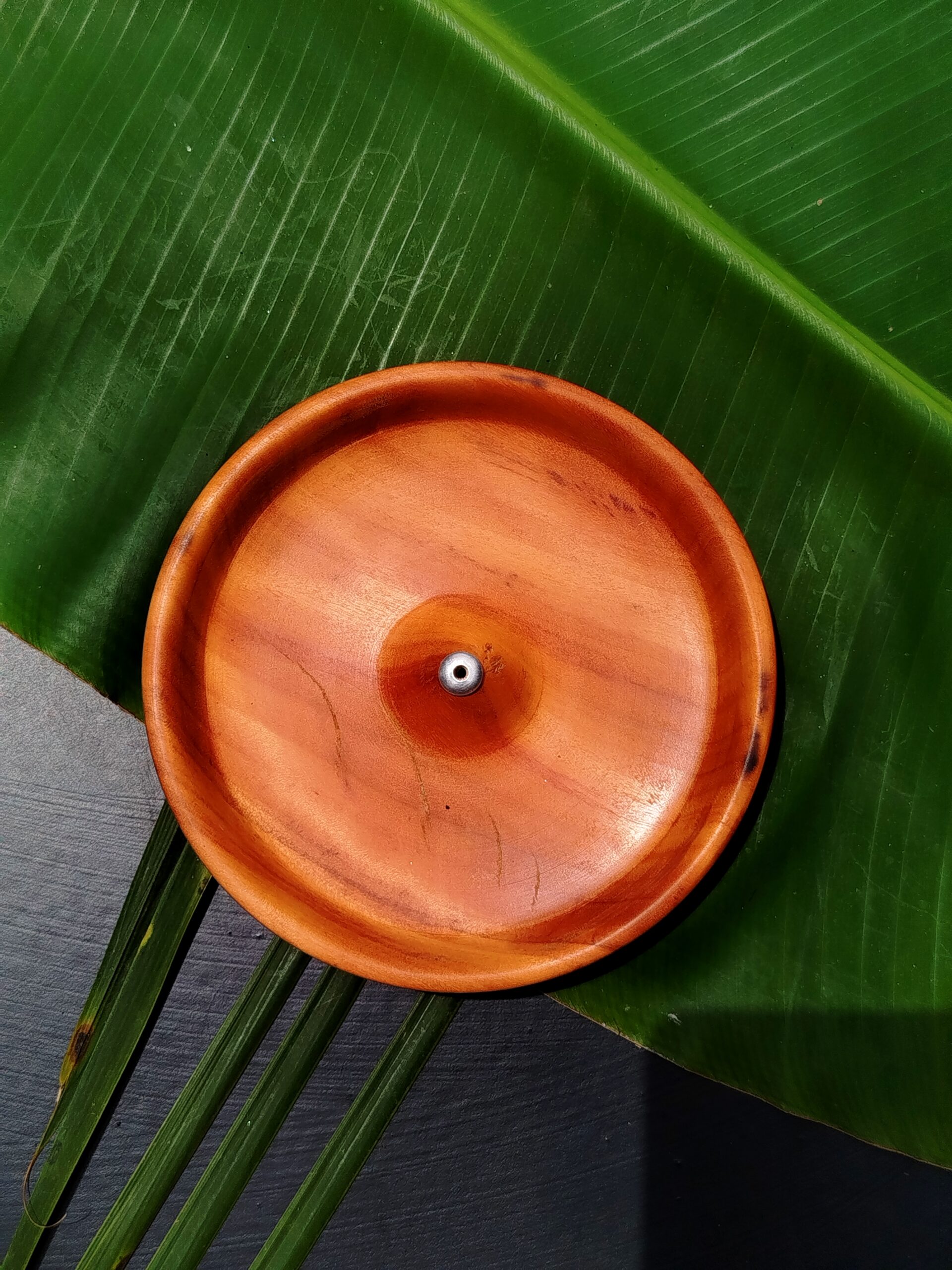 Incensário Redondo de Madeira | Peroba Rosa - Imagem 3