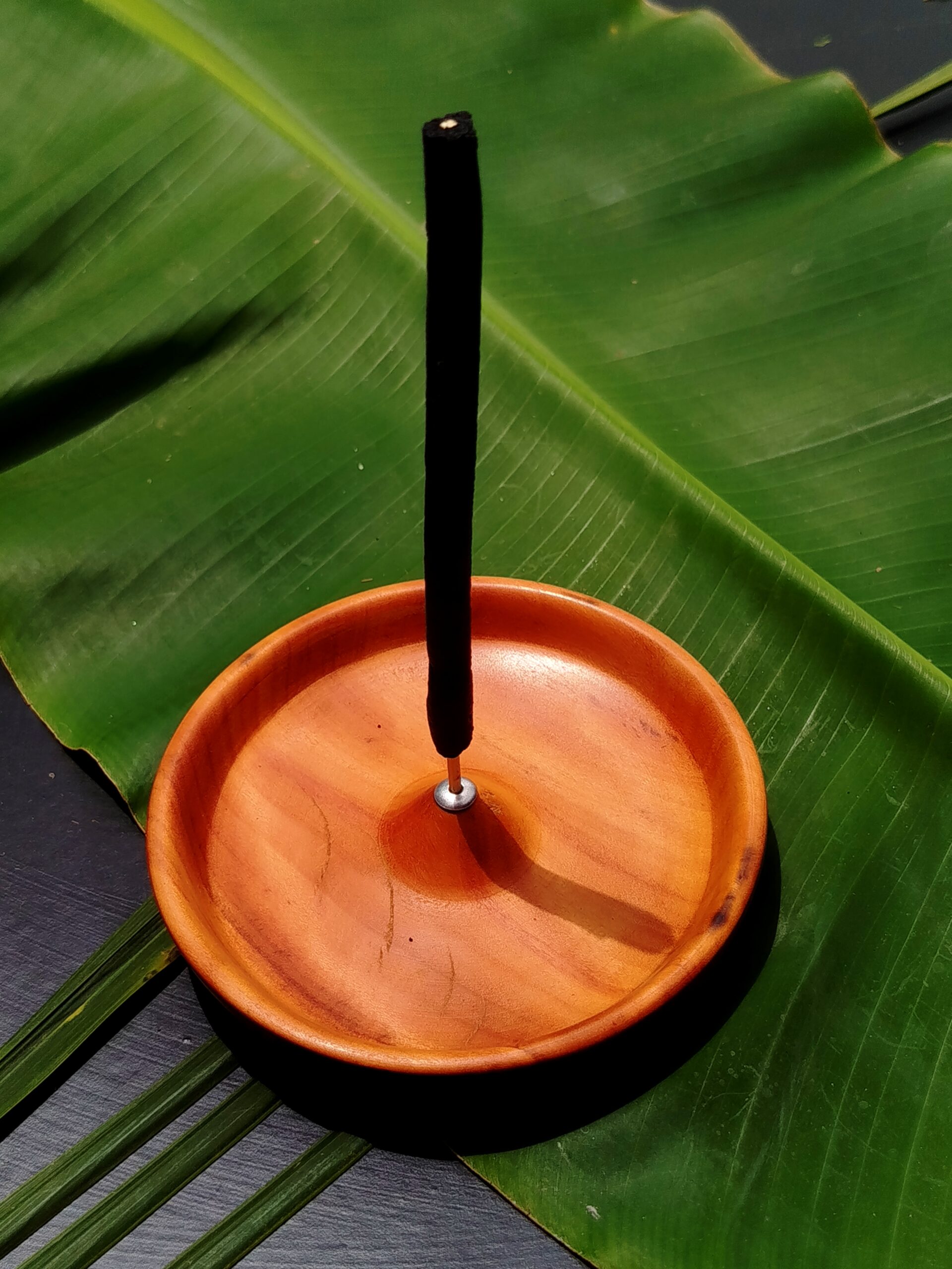 Incensário Redondo de Madeira | Peroba Rosa - Imagem 2