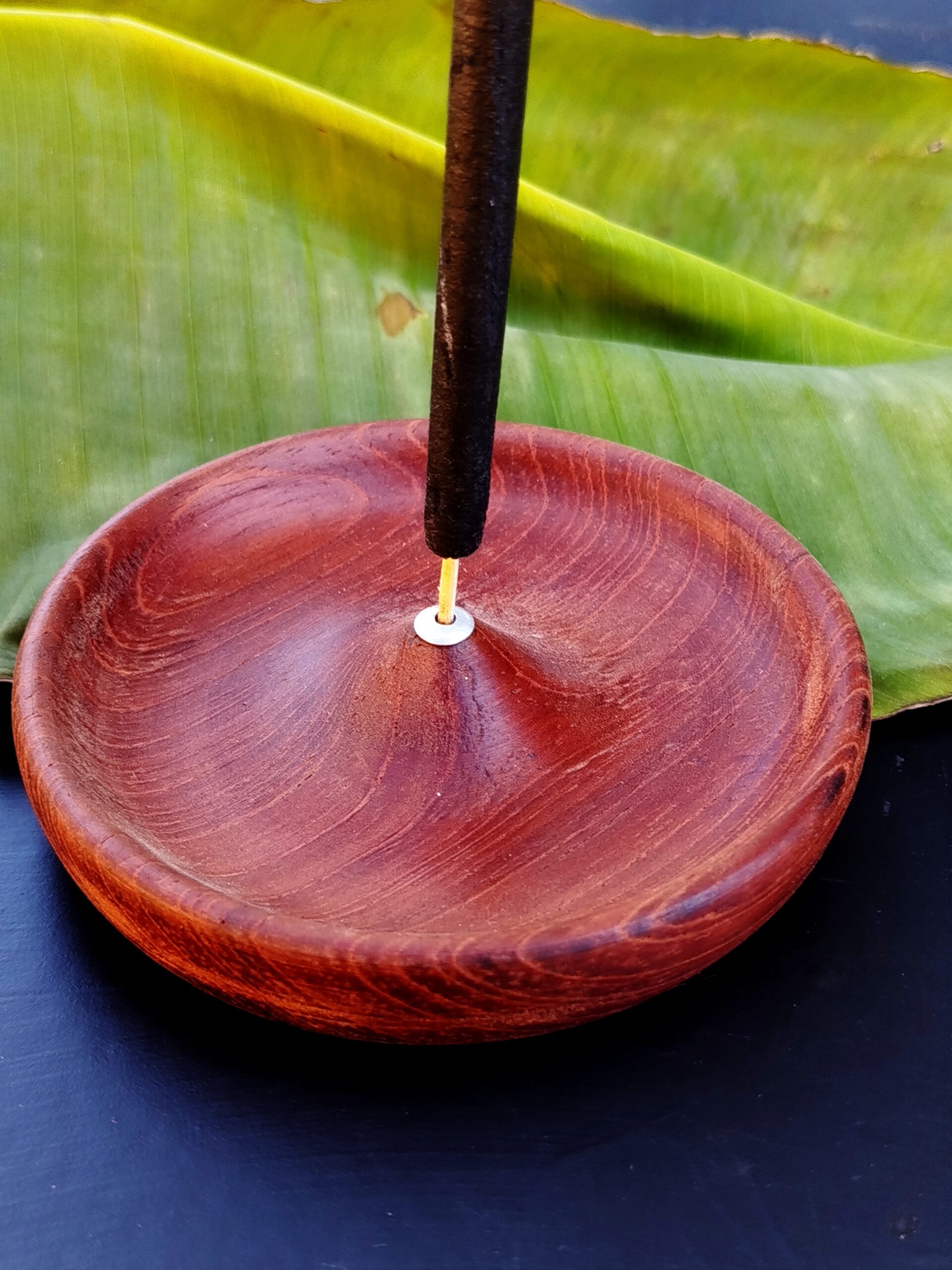 Incensário Redondo de Madeira | Mogno - Imagem 3