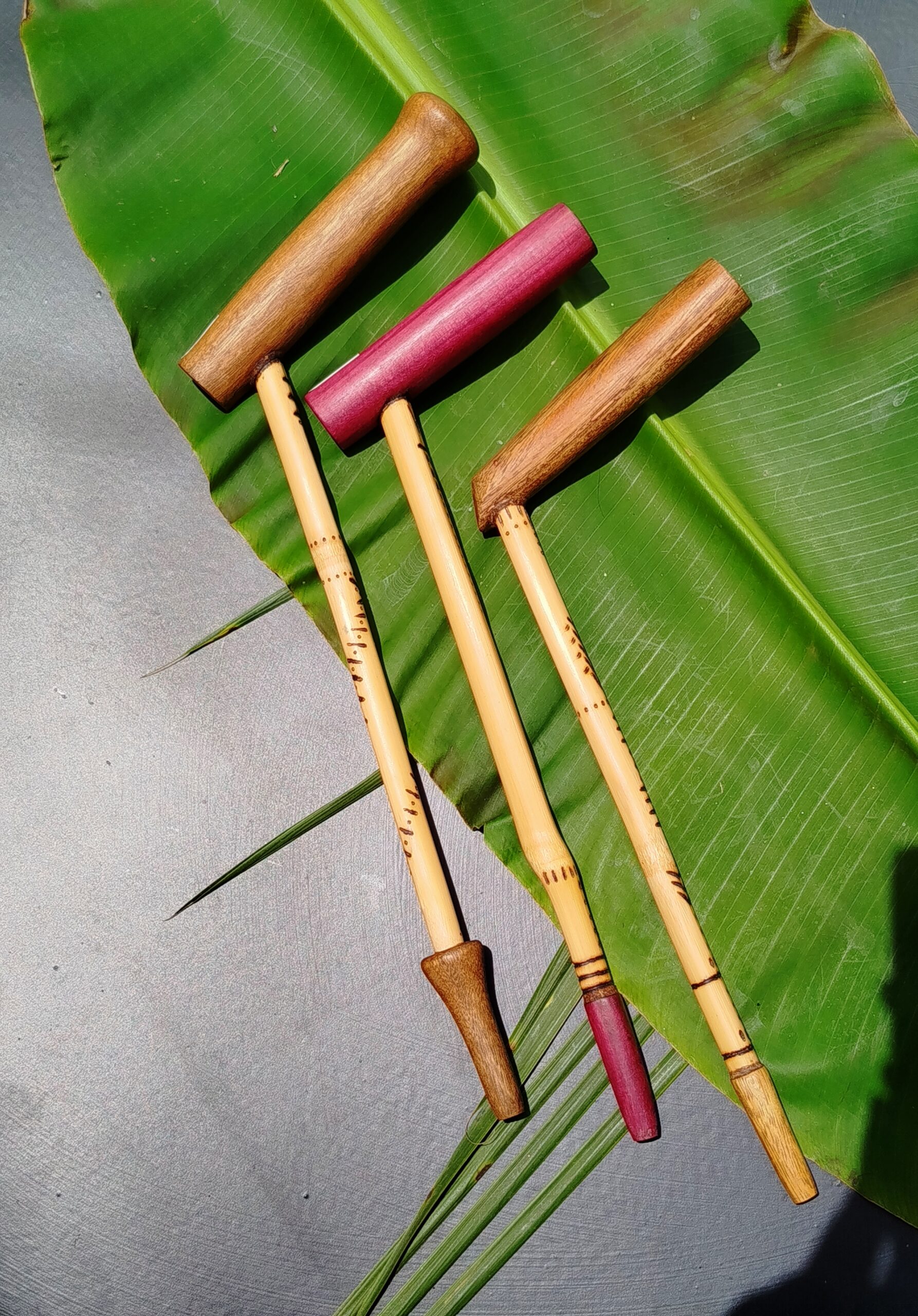 Tepi de Bambu com Imbuia | Aplicador de Rapé - Imagem 5