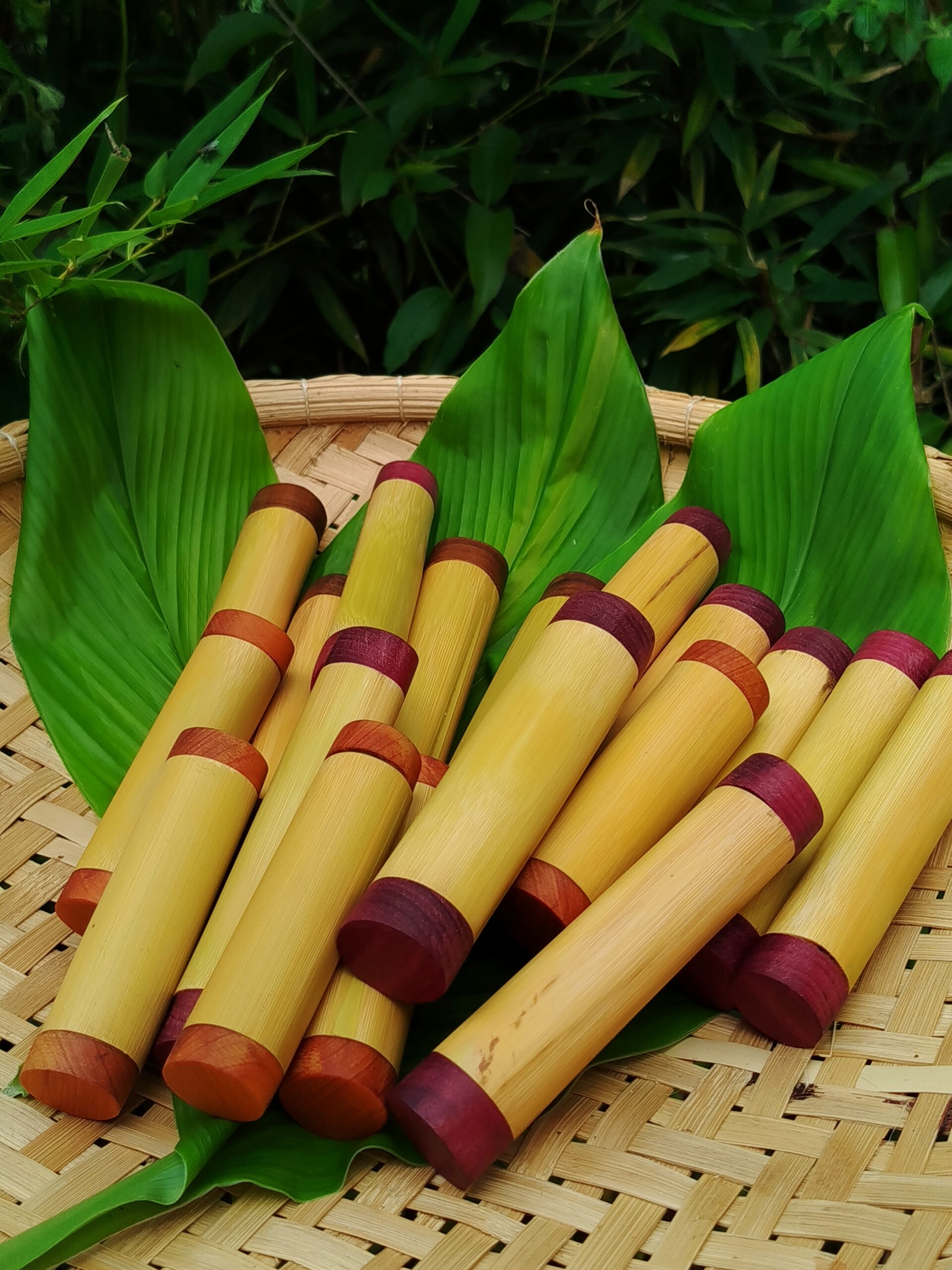 Porta Rapé | Pote de Bambu com Madeira Nobre - Imagem 4