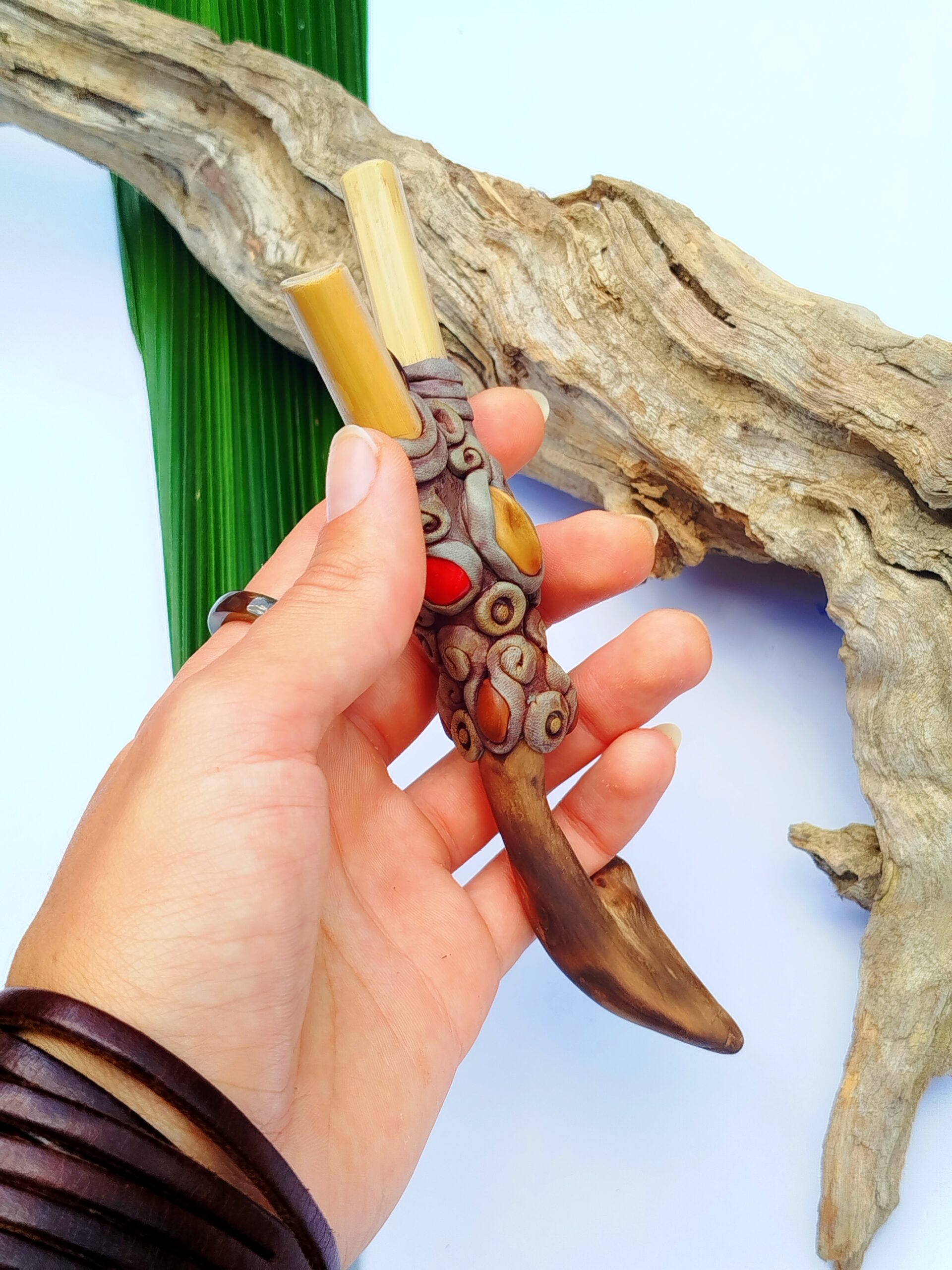 Kuripe de Bambu com Sementes | Coleção Forças da Natureza - Imagem 3