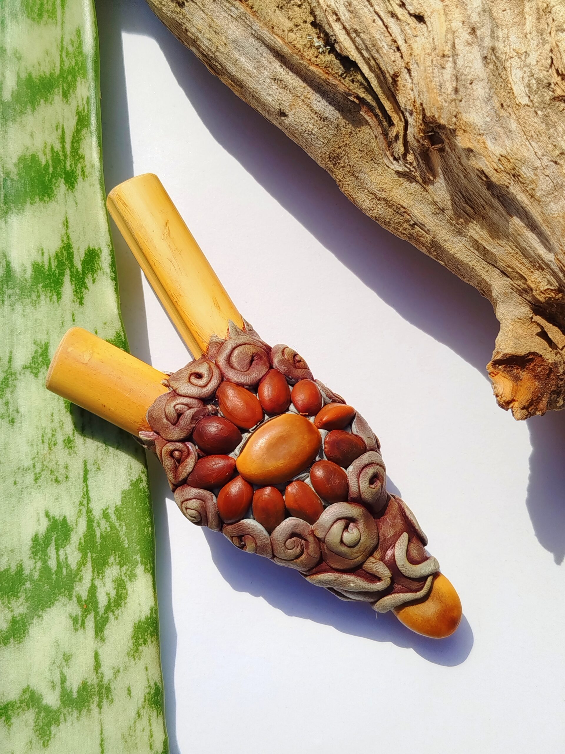 Kuripe de Bambu com Sementes | Coleção Forças da Natureza - Imagem 4