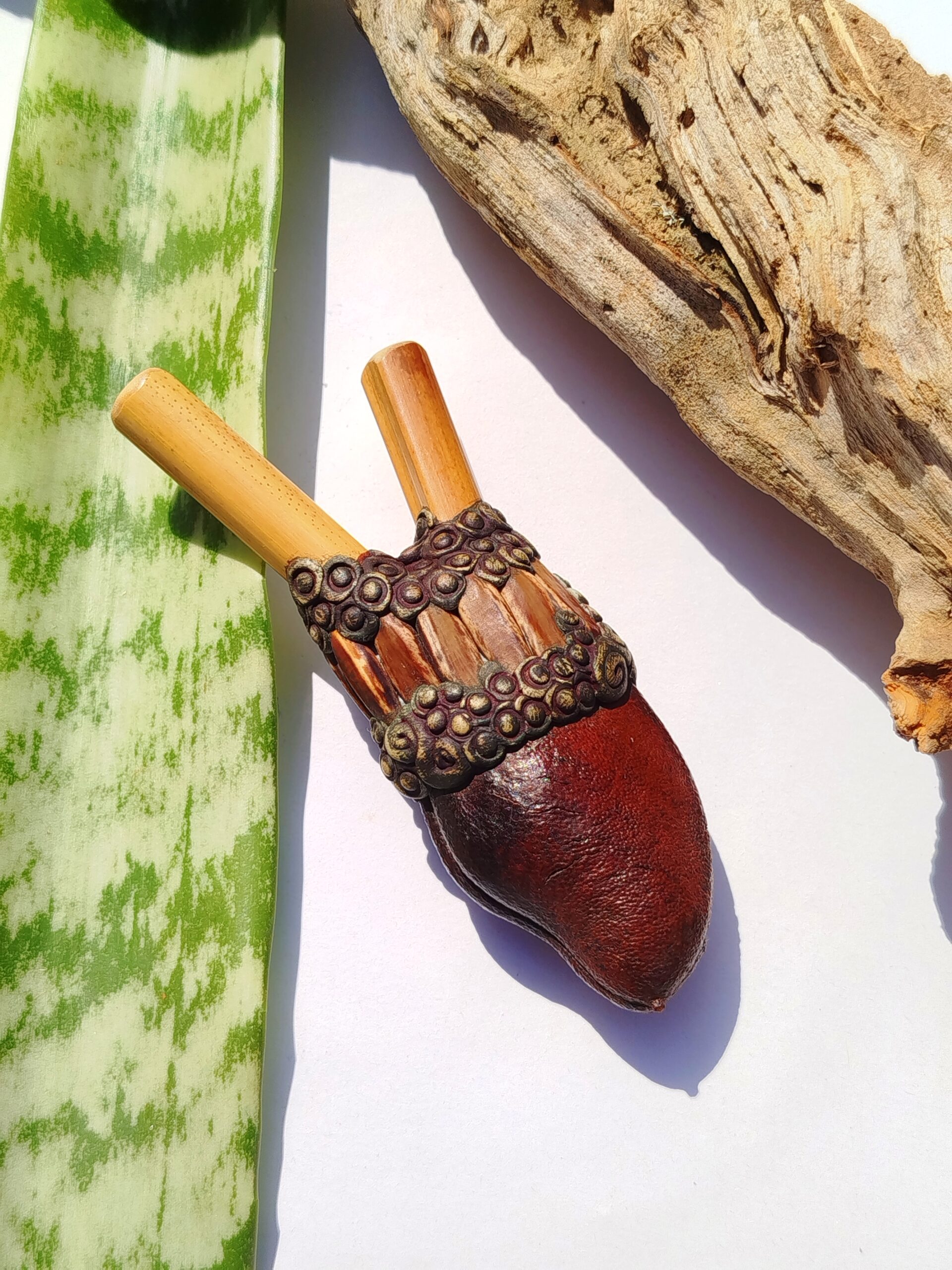 Kuripe de Bambu com Sementes | Coleção Forças da Natureza - Imagem 3