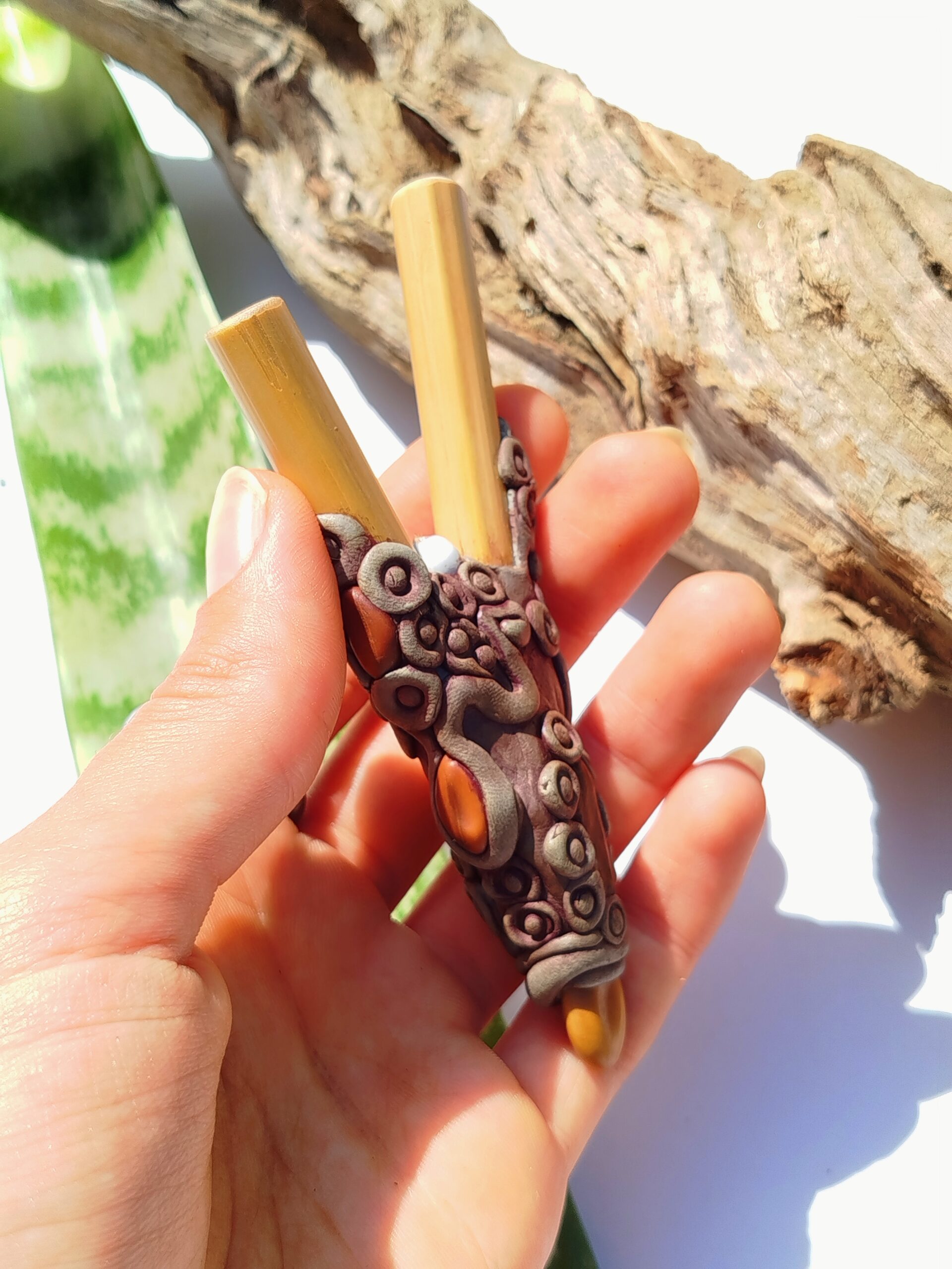 Kuripe de Bambu com Sementes | Coleção Forças da Natureza - Imagem 2