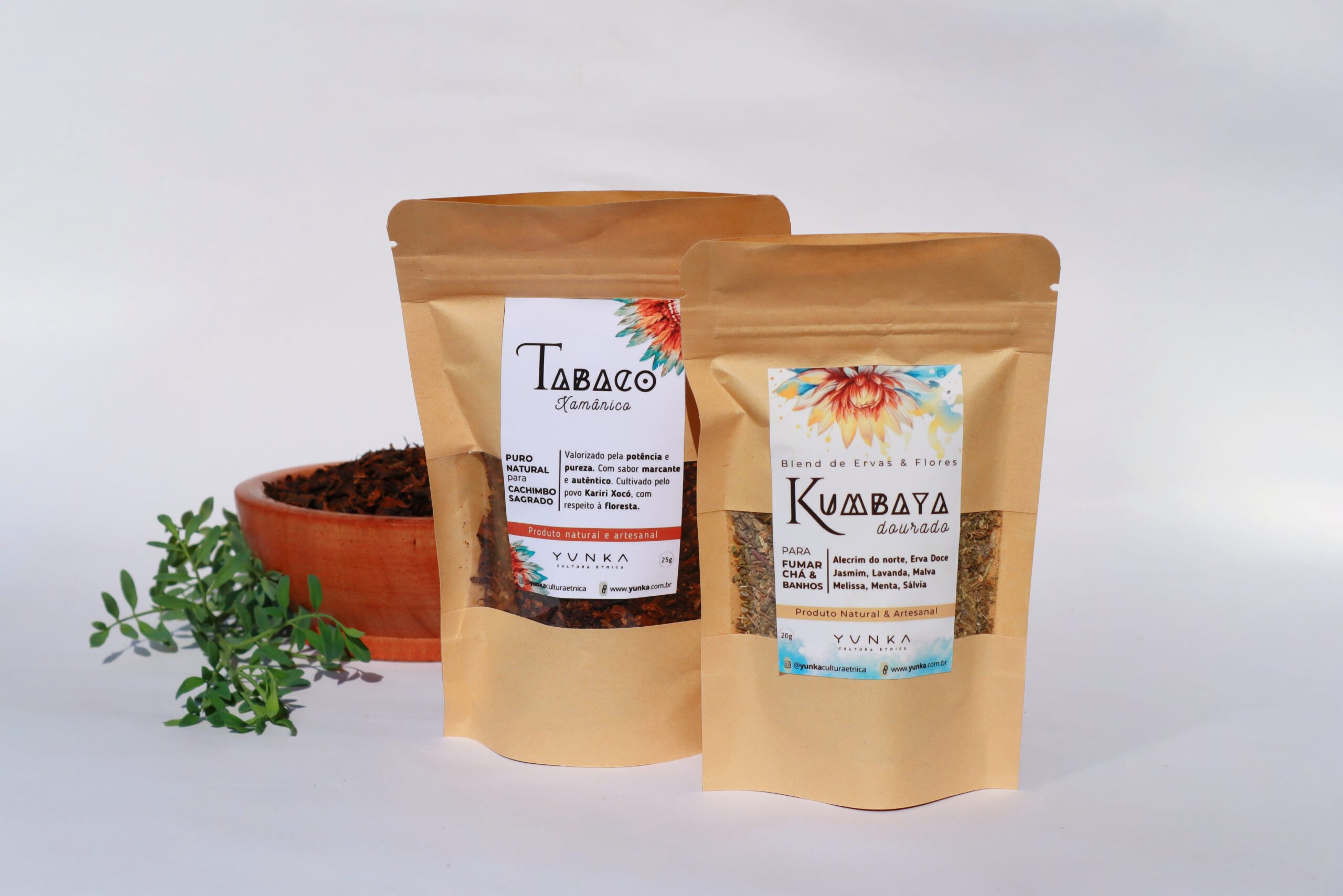 Combo Tabaco Orgânico e Kumbaya de Ervas