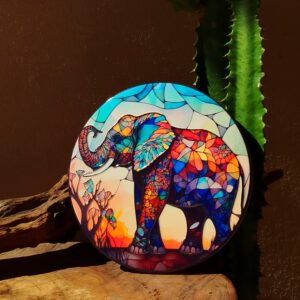Quadro de Porcelana em Alto Relevo | Elefante