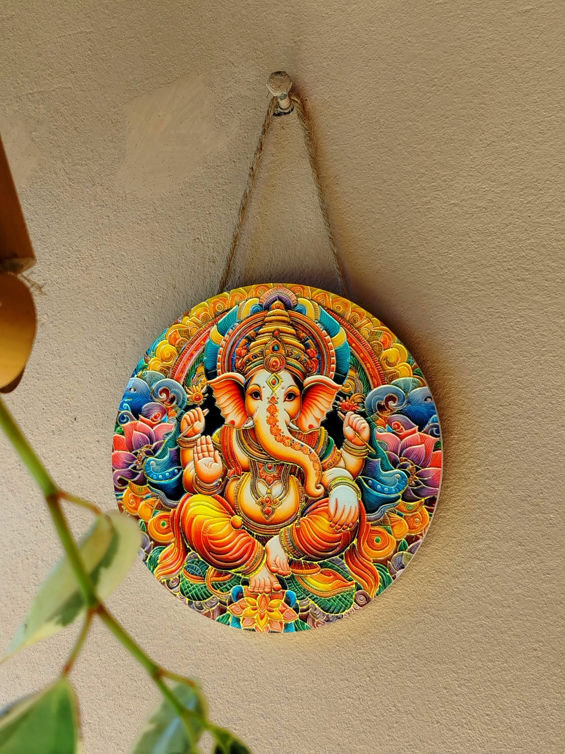 Quadro de Porcelana em Alto Relevo | Ganesha - Imagem 4