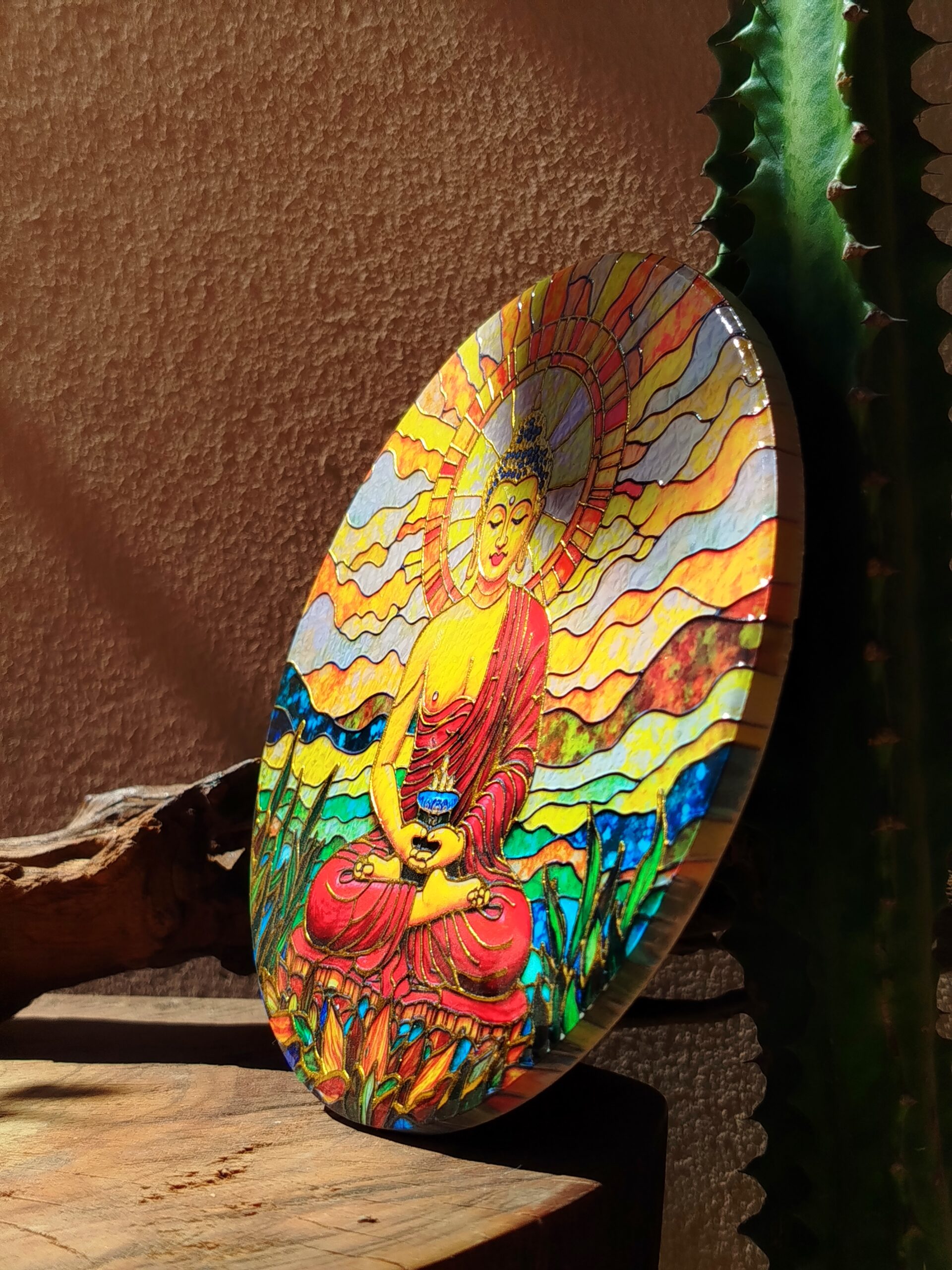Quadro de Porcelana em Alto Relevo | Buda Solar - Imagem 2