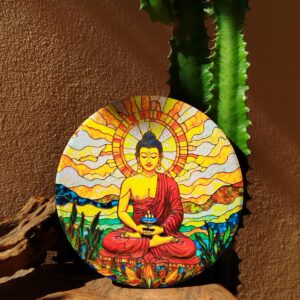 Quadro de Porcelana em Alto Relevo | Buda Solar