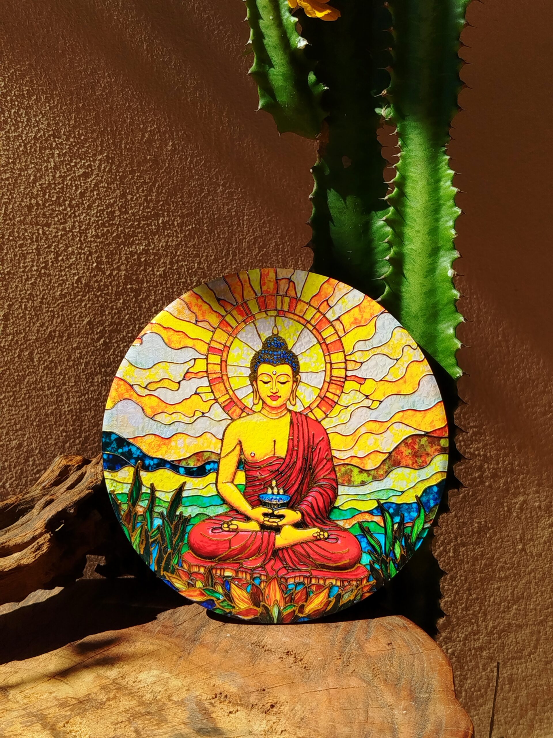 Quadro de Porcelana em Alto Relevo | Buda Solar