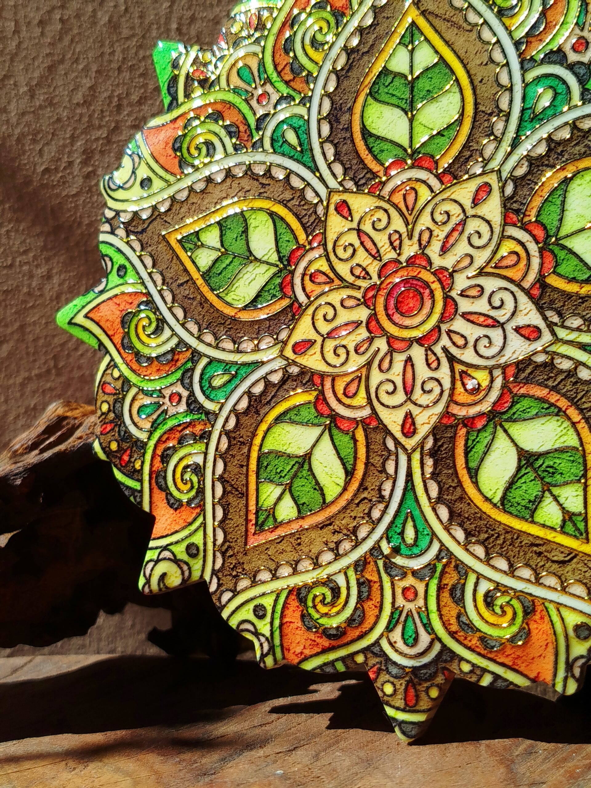 Quadro de Porcelana em Alto Relevo | Mandala de Flor - Imagem 3