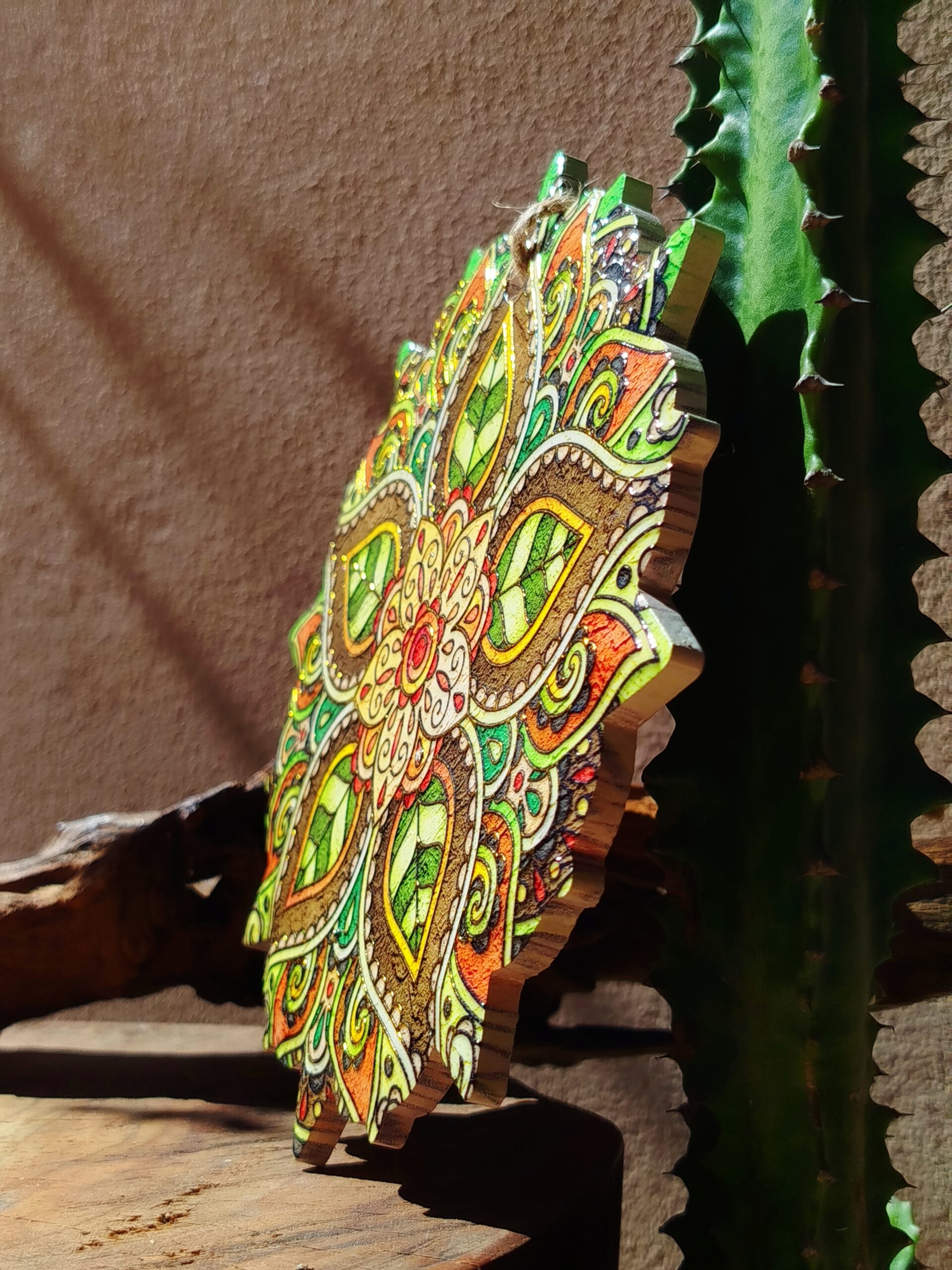 Quadro de Porcelana em Alto Relevo | Mandala de Flor - Imagem 2