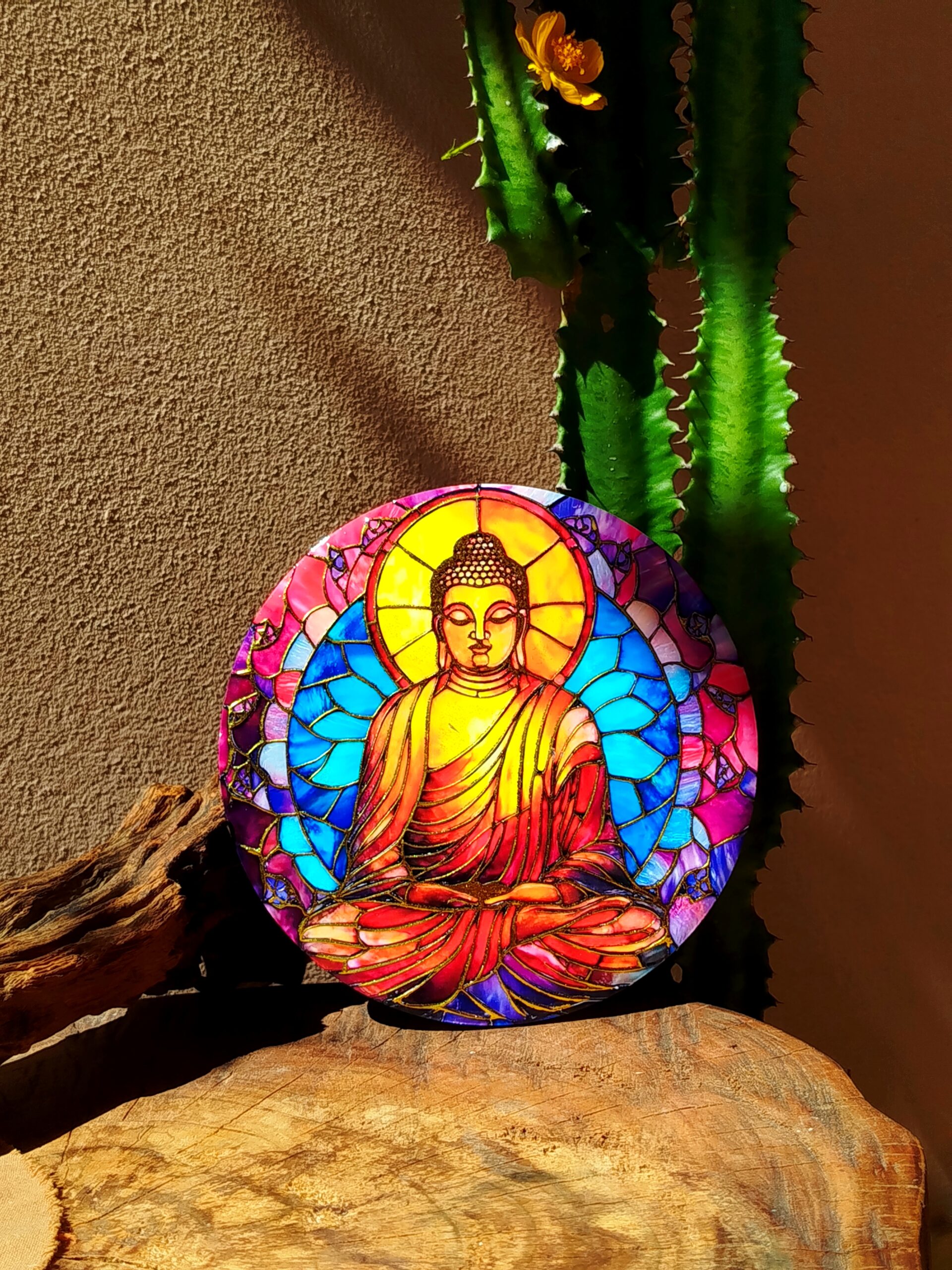 Quadro de Porcelana em Alto Relevo | Buda